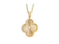 Rivka Friedman Polished Finish Large Clover Pendant Necklace