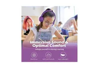 I35 Kids Headphones with Microphone Volume Limited 93dB Children Girls Boys Lightweight Foldable