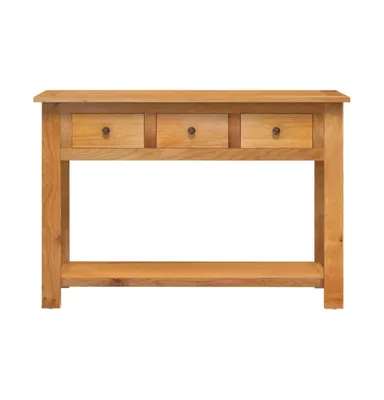 Console Table 43.3"x13.7"x29.5" Solid Oak Wood
