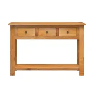 Console Table 43.3"x13.7"x29.5" Solid Oak Wood