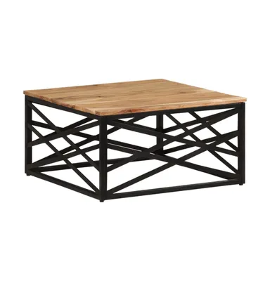 Coffee Table 26.8"x26.8"x13.8" Solid Acacia Wood