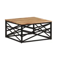 Coffee Table 26.8"x26.8"x13.8" Solid Acacia Wood