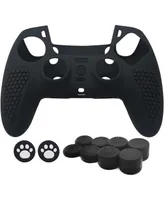 Bolt Axtion PS5 DualSense Edge Controller,Anti-Slip Protector Skin and 10 Thumb Grip Caps black With Bundle