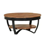 Coffee Table 25.6"x25.6"x12.6" Solid Acacia Wood