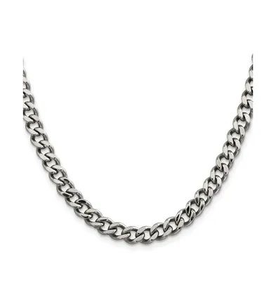 Chisel Stainless Steel 6.75mm Curb Chain Necklace