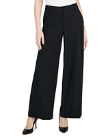 Tahari Asl Women's Mid-Rise Wide-Leg Career Pants