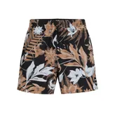 Boss by Hugo Men's Tropical-Print Quick-Drying Swim Shorts