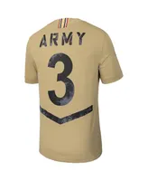 Men's Nike #3 Tan Army Black Knights 2023 Rivalry Collection Untouchable Football Replica Jersey