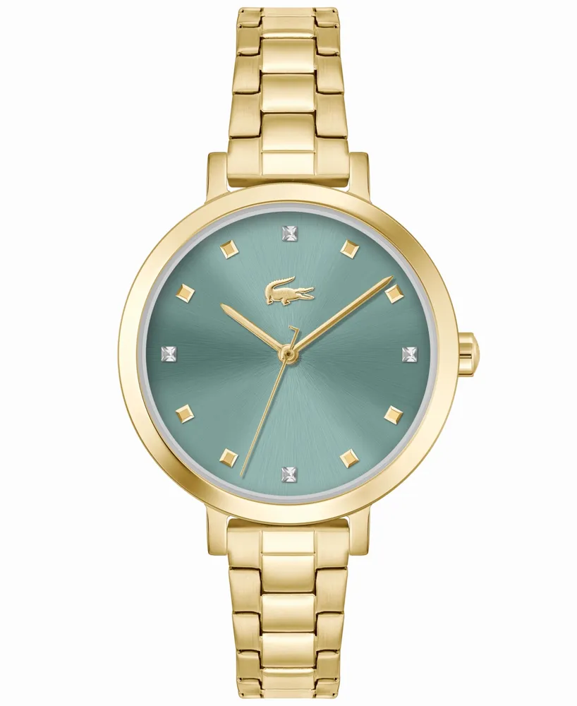 Lacoste Women's Riga Quartz Gold-Tone Stainless Steel Bracelet Watch 34mm