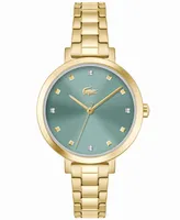 Lacoste Women's Riga Quartz Gold-Tone Stainless Steel Bracelet Watch 34mm