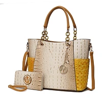 Mkf Collection Merlina Crocodile-Embossed Tote Bag with Wallet by Mia K