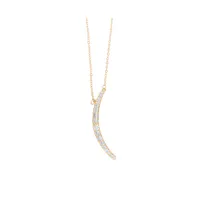 316L Over The Moon Crystal Crescent Necklace