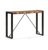 Console Table 43.3"x13.8"x29.9" Solid Reclaimed Wood