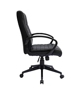 Boss Office Products 39.5-42.5" Vinyl Ribbed Back Task Chair