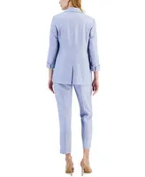 T Tahari Womens Double Breasted Blazer Slim Fit Ankle Pants