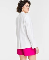 Women's Solid Longline Blazer, Created for Macy's