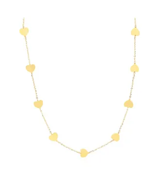 The Lovery Gold Heart Station Necklace