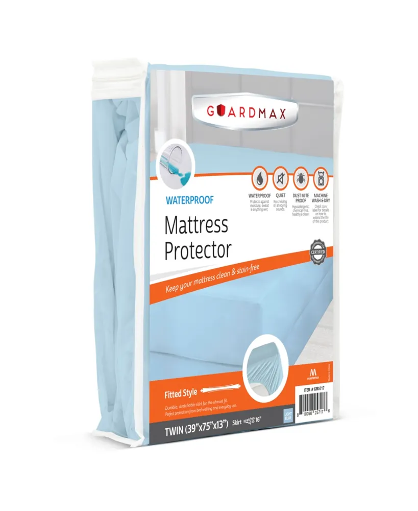 Guardmax Twin Waterproof Fitted Mattress Protector