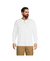 Lands' End Men's Big and Tall Supima Jersey Long Sleeve Henley T-Shirt