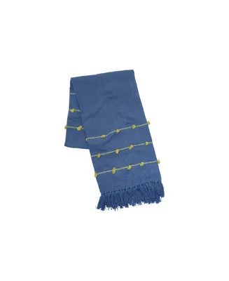 Tabb Indigo & Citron 50" x 60" Throw Blanket