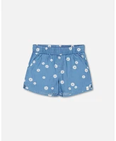 Girl Floral Chambray Short - Child