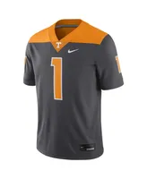 Men's Nike #1 Anthracite Tennessee Volunteers Alternate Game Jersey