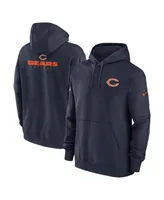 Men's Nike Navy Chicago Bears Sideline Club Fleece Pullover Hoodie