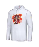 Men's Tommy Bahama White Kansas City Chiefs Graffiti Touchdown Pullover Hoodie