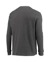 Men's Dunbrooke Heathered Gray New England Patriots Logo Maverick Thermal Henley Long Sleeve T-shirt