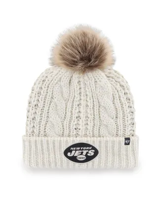 Women's '47 Brand Cream New York Jets Meeko Cuffed Knit Hat