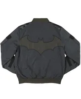 Men's Gray Batman Tactical Full-Zip Bomber Jacket