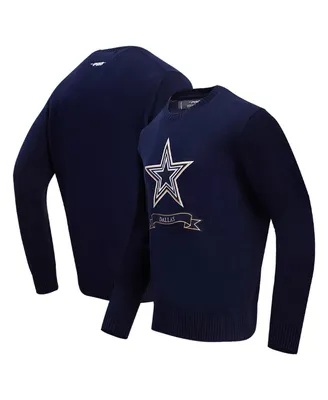 Men's Pro Standard Navy Dallas Cowboys Prep Knit Sweater