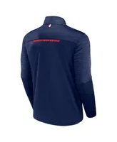 Men's Fanatics Navy New England Patriots Defender Half-Zip Top