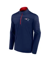 Men's Fanatics Navy New England Patriots Defender Half-Zip Top