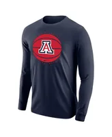 Men's Nike Navy Arizona Wildcats Basketball Long Sleeve T-shirt