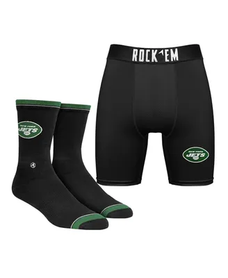 Men's Rock 'Em Socks New York Jets Boxer Briefs and Set