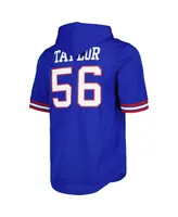 Men's Mitchell & Ness Lawrence Taylor Royal New York Giants Retired Player Name and Number Mesh Hoodie T-shirt