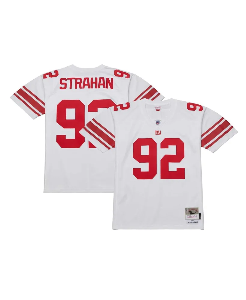 Men's Mitchell & Ness Michael Strahan White New York Giants Legacy Replica Jersey