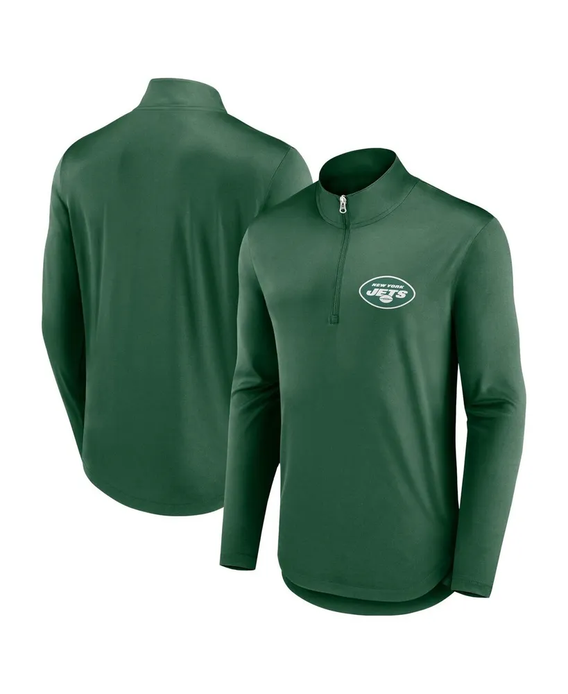 Men's Fanatics Green New York Jets Quarterback Quarter-Zip Top