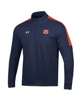 Men's Under Armour Navy Auburn Tigers Midlayer Half-Zip Jacket