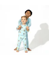 Bellabu Bear Toddler Unisex Adventure Blue Set of 2 Piece Pajamas