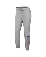 Women's Wear by Erin Andrews Heather Gray Buffalo Bills Knit Long Sleeve Tri-Blend T-shirt and Pants Sleep Set