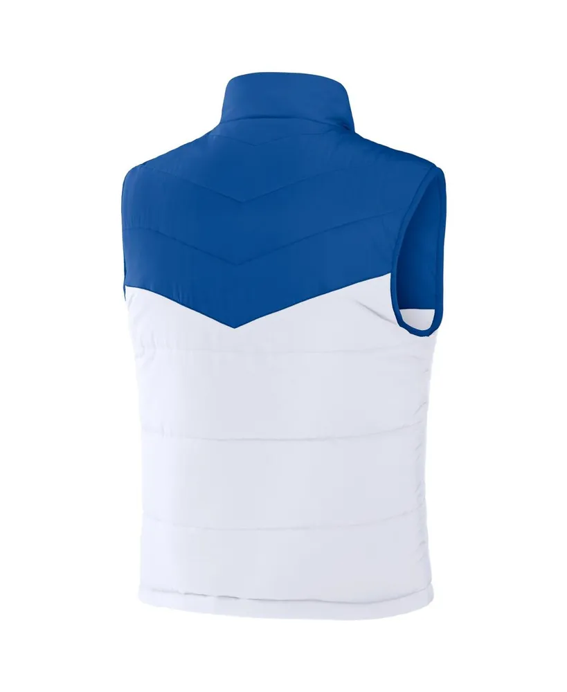 Men's Darius Rucker Collection by Fanatics Royal, White Kentucky Wildcats Colorblocked Full-Zip Reversible Vest