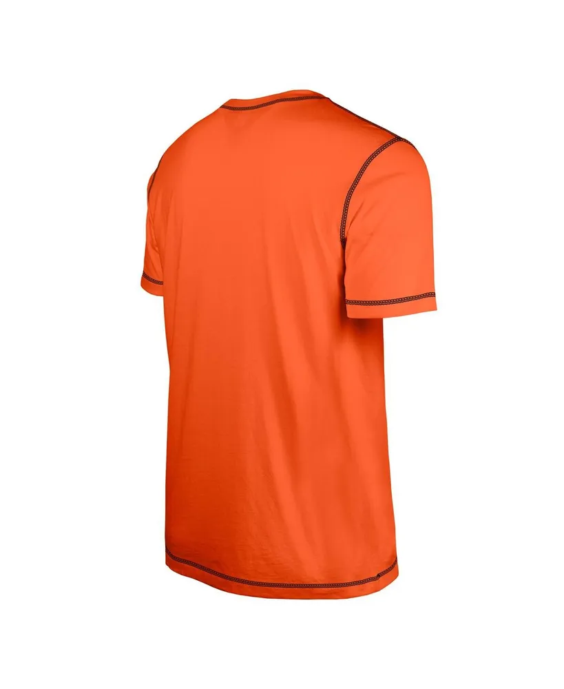 Men's New Era Orange Cincinnati Bengals Third Down Puff Print T-shirt