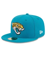 Men's New Era Teal Jacksonville Jaguars Main Patch 59FIFTY Fitted Hat