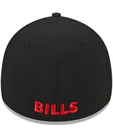 Men's New Era Black Buffalo Bills Throwback Main 39THIRTY Flex Hat