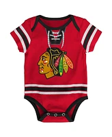 Infant Boys and Girls Red Chicago Blackhawks Hockey Jersey Bodysuit