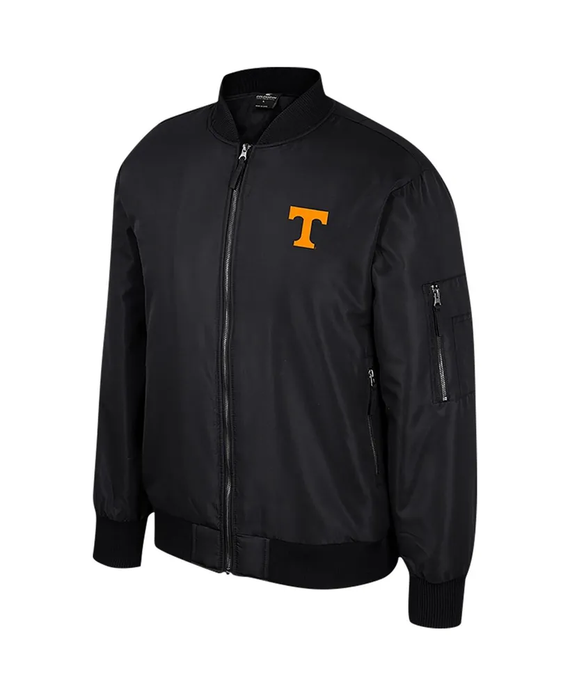 Men's Colosseum Black Tennessee Volunteers Full-Zip Bomber Jacket