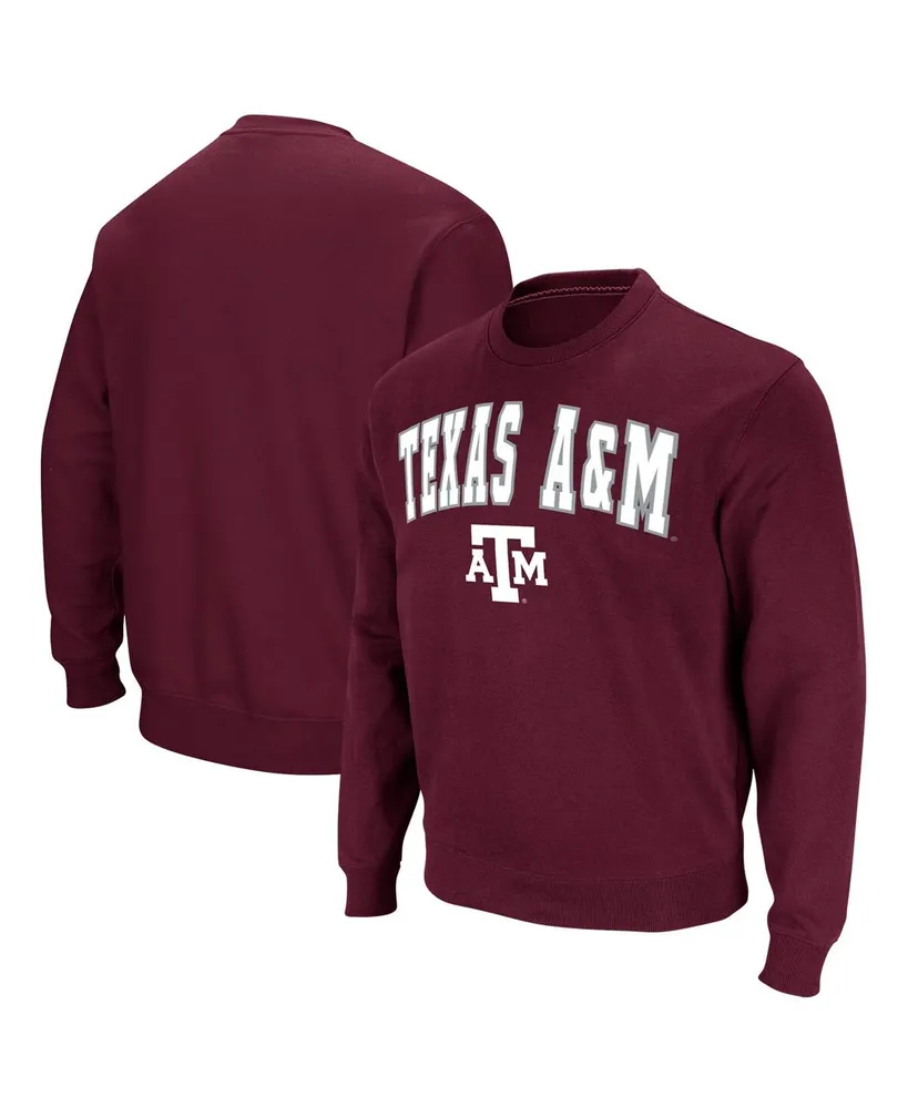 Men's Colosseum Maroon Texas A&M Aggies Arch & Logo Pullover Sweatshirt