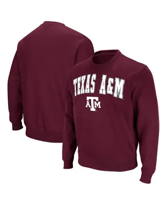 Men's Colosseum Maroon Texas A&M Aggies Arch & Logo Pullover Sweatshirt